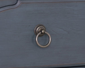 English Elm 5-Drawer Coastal Chest in Corduroy Blue Finish with Felt-Lined Top Drawer & Antique Pewter Hardware B108P193085