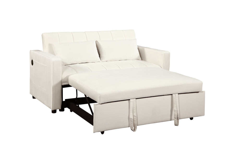 English Elm 3 In 1 Sleeper Sofa Couch Bed - Versatile Modern Design For Small Spaces, Quick Conversion & Comfort W1420P193611