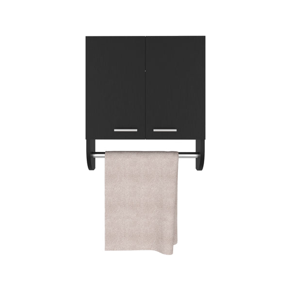 English Elm Medicine Compact Wall Cabinet with Mirror Door, Engineered Wood Storage, Durable, Space-Saving Design Black 21.26 L x 11.42 W x 3.54 H B097P250853