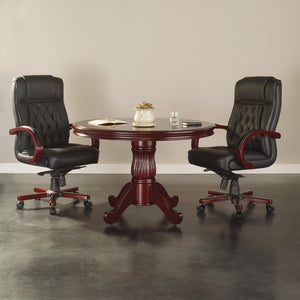 OSP Home Furnishings Leather Executive High Back Chair with Top Grain Upholstery Lumbar Support and Tilt Control TWN300L-3