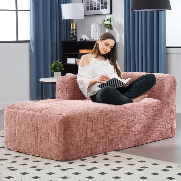 English Elm United We Win Chenille Loveseat Sofa - Minimalist Modular Sleeper For Cozy Living Rooms & Small Spaces W1568P255136-GIGA