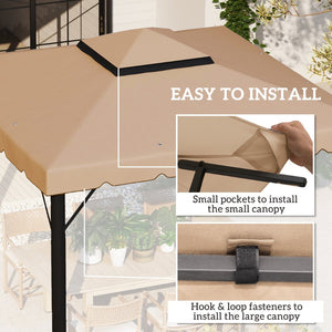 English Elm Outsunny Portable Galvanized Steel Carport with Uv Shield Pe Cover for Bikes and Tools W2225P200876