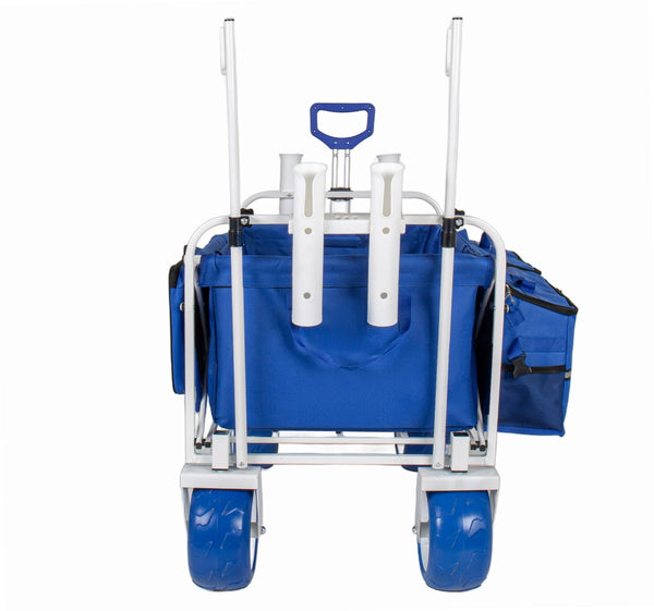 English Elm Beach Wagon Heavy Duty Folding Cart with 500lb Capacity and All Terrain Pvc Wheels W2932P412006