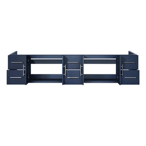 English Elm Navy Solid Wood Double Bath Vanity 84-in Top Compatible, Soft-Close Drawers, Spacious Storage B2731P258543