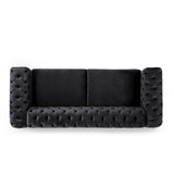 Christopher Knight Home® - Noble House - Keyser Modern Glam Tufted Velvet 3 Seater Sofa