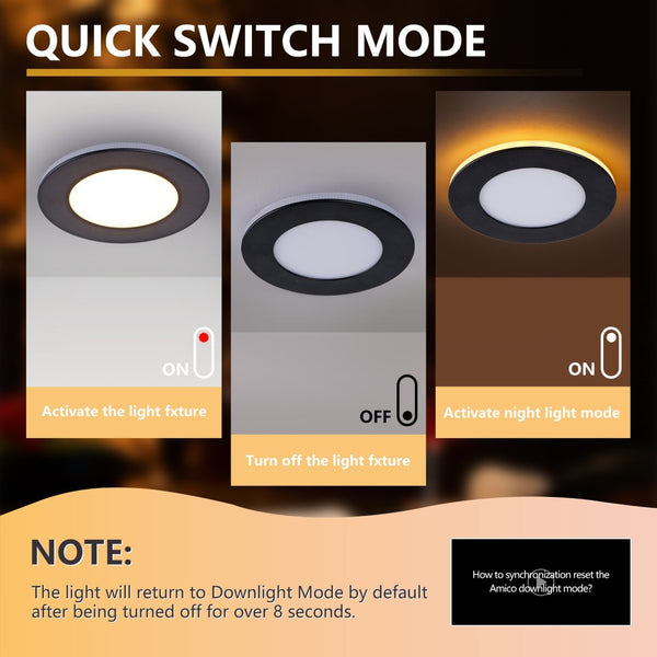English Elm 12 Pack Canless Led Wafer Downlights 4 Inch Dimmable with Selectable Color Temperature W2312P415999