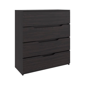 English Elm Bristol Four Drawer Dresser Rich Wenge Finish Compact Contemporary Bedroom Storage B128P485417