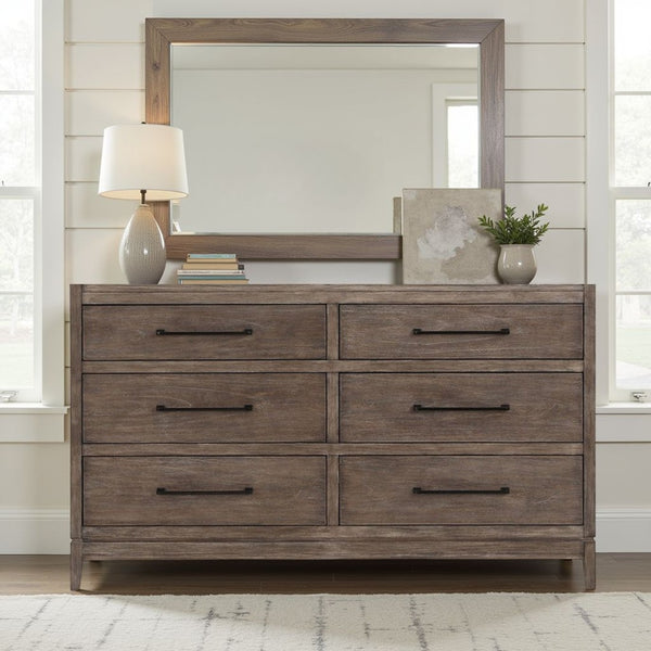English Elm Montrose Six Drawer Dresser Poplar and Birch Build with Forged Iron Hardware B108P481213