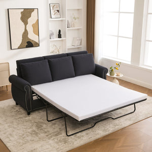 English Elm Sleeper Sofa Bed - Stylish 3-Seater Couch With Memory Foam Mattress, Perfect For Small Spaces & Guests W3696S00002-GIGA