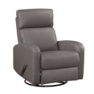 English Elm 1pc Glider Recliner Chair Top Grain Leather Swivel Recliner with Smooth Glide, Plush Foam Comfort Mocha 32 L x 30.75 W x 27.5 H B011P395860