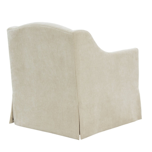 English Elm Luisa Swivel Accent Chair Skirted Tailored Silhouette for Formal Living Rooms Beige B050P451386