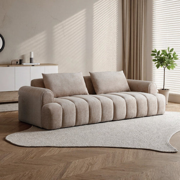 English Elm Modern Chenille Velvet Sectional Sofa Tufted Arc Design for Living Room Apartment W2664S00003
