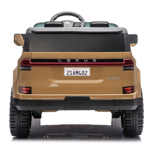 English Elm Lexus Gx550 Two Seat Kids Ride on with 24v Power Remote Control and Suspension Champagne W1578P416234