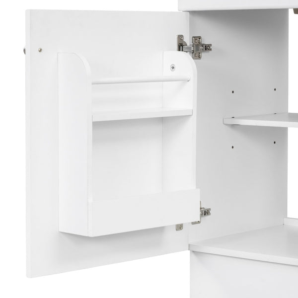 English Elm [video] Compact Sage Green Bathroom Vanity with Ceramic Sink Soft Close Cabinet White N759P237932K