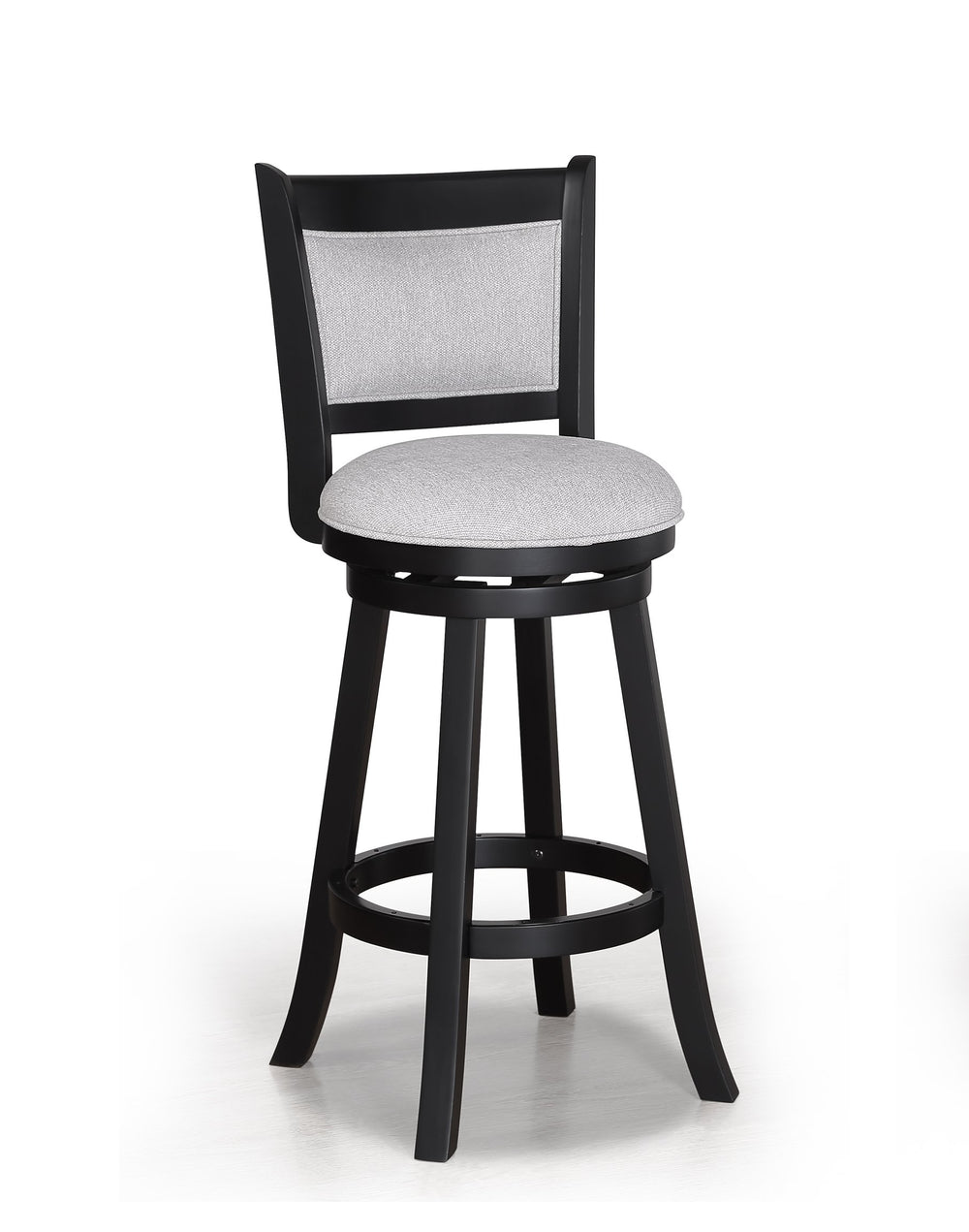 English Elm 2Pc Swivel Pub Stools Set - Stylish Counter Height Chairs With Comfortable Dove Upholstered Seats B011P262367