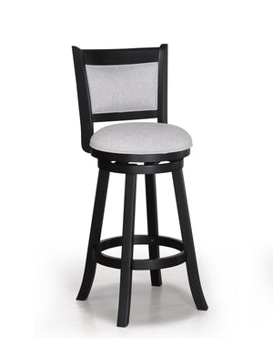 English Elm 2Pc Swivel Pub Stools Set - Stylish Counter Height Chairs With Comfortable Dove Upholstered Seats B011P262367
