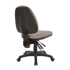 OSP Home Furnishings Dual Function Ergonomic Office Chair with Lumbar Support and Pneumatic Height Control 36420-R103