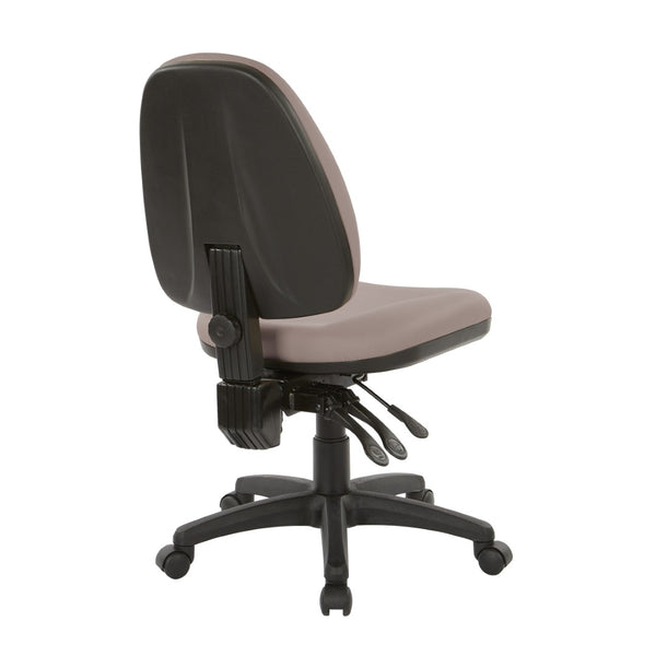 OSP Home Furnishings Dual Function Ergonomic Office Chair with Lumbar Support and Pneumatic Height Control 36420-R103