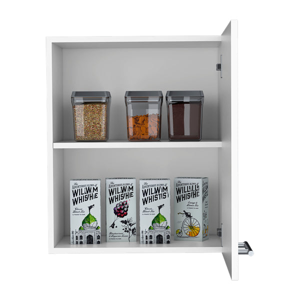 English Elm Manchester Wall Cabinet 20" Wide One-Door with Two Shelves — Space-Saving, Sleek White Finish, Easy Install White 26 L x 21 W x 4 H B200P235845