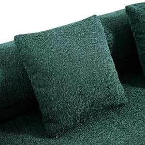 English Elm 110" Curved Modular Sectional Sofa Low Profile Foam Cushions for Contemporary Living Blue,Green N767P366011G