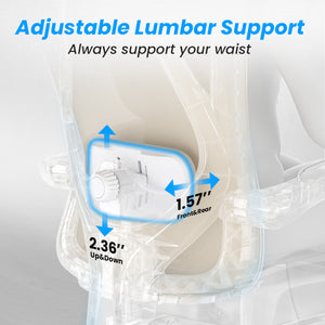 English Elm Ergonomic Office Chair With Adjustable Footrest & Lumbar Support - Breathable Mesh Design For Comfort T3623P380923