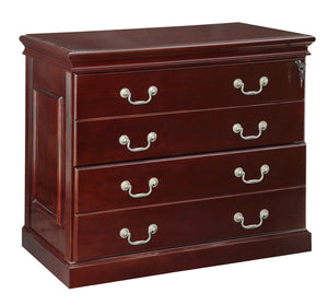 OSP Home Furnishings Townsend Steel Lateral File Cabinet Two Drawer Locking Office Storage Unit TOW-12-CHY