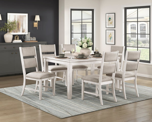 English Elm Modern Farmhouse Rectangular Dining Table Seats 6 Acacia Wood Distressed Finish B011P416558