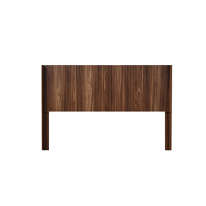 English Elm Wood Fluted Wingback Queen Headboard Wall Mounted Walnut Farmhouse Bedroom Accent W3520P327613