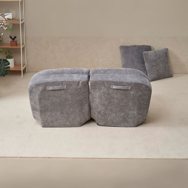 English Elm Convertible Fold-Out Double Sofa Bed with Thick Cushioning, Adjustable Backrest & Space-Saving Design Gray W244S00004