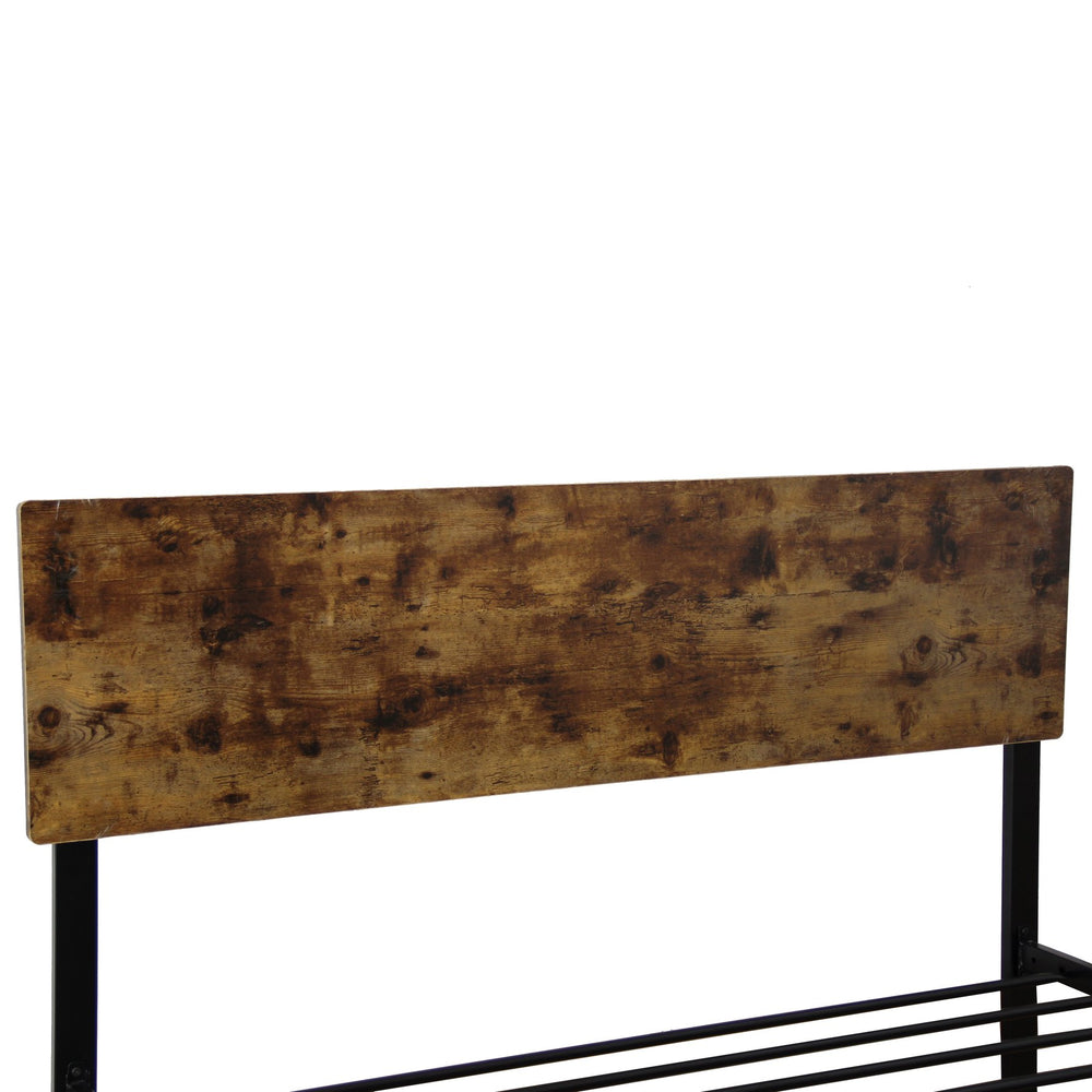 English Elm Twin Twin Size Metal Bed Frame — Sturdy Steel Platform, Modern Quiet Design, No Box Spring Needed Black 48 L x 18.9 W x 4.9 H W2297P241217