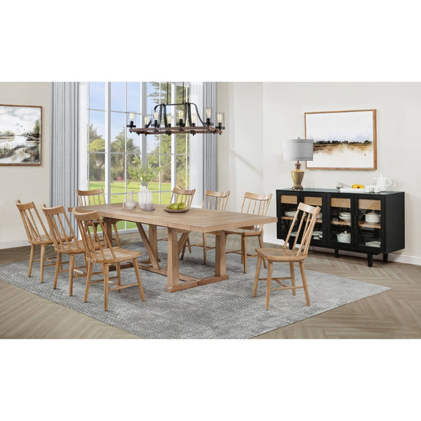 English Elm Carlos Windsor Spindle Back Rubberwood Dining Chairs Ergonomic Set of Two Natural B062P447841