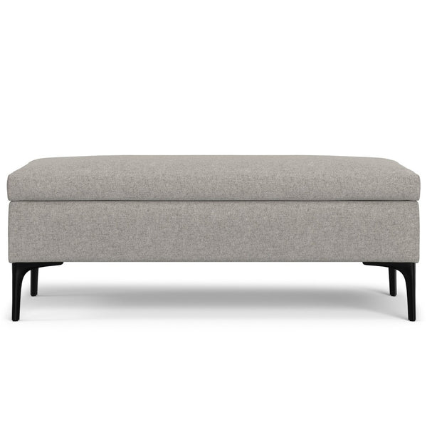 English Elm Rebecca Large Storage Ottoman Coffee Table - Versatile Cloud Grey Upholstered Design For Modern Homes B136P252681-GIGA