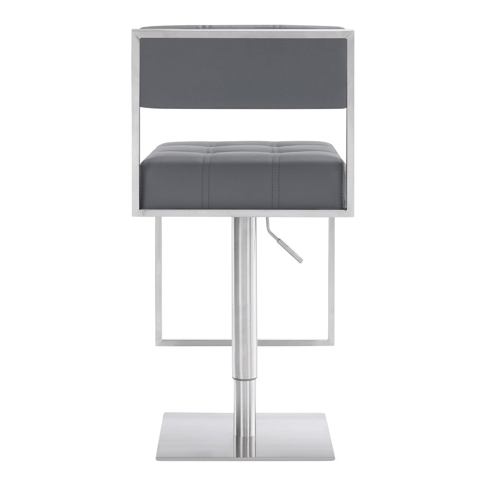 English Elm Michele Swivel Barstool Faux Leather Seat Pneumatic Height Adjustable Kitchen Island B2736P464876