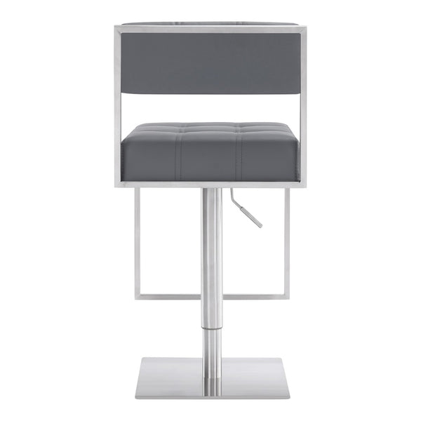 English Elm Michele Swivel Barstool Faux Leather Seat Pneumatic Height Adjustable Kitchen Island B2736P464876