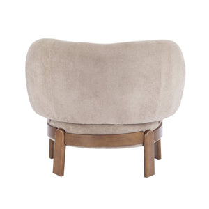 English Elm Christopher Knight Home® - Cozy Wingback Armchair with Plush Bouclé Upholstery, Solid Wood Legs, Ergonomic Support, Timeless Style Light Brown 33.5 L x 25.5 W x 21.5 H N776P298155W