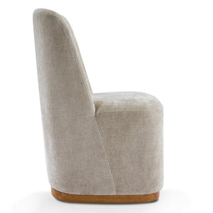 English Elm Indoor Upholstered Chenille Dining Chairs Set of 2 with High Back Rubberwood Base N779P370771O