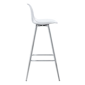 English Elm Modern Pu Leather Upholstered Barstools with Slim Metal Legs for Kitchen Counter Seating W1151P154367