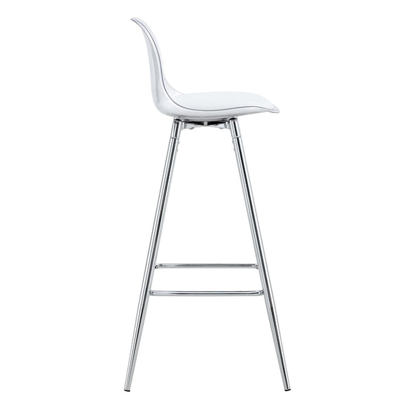 English Elm Modern Pu Leather Upholstered Barstools with Slim Metal Legs for Kitchen Counter Seating W1151P154367