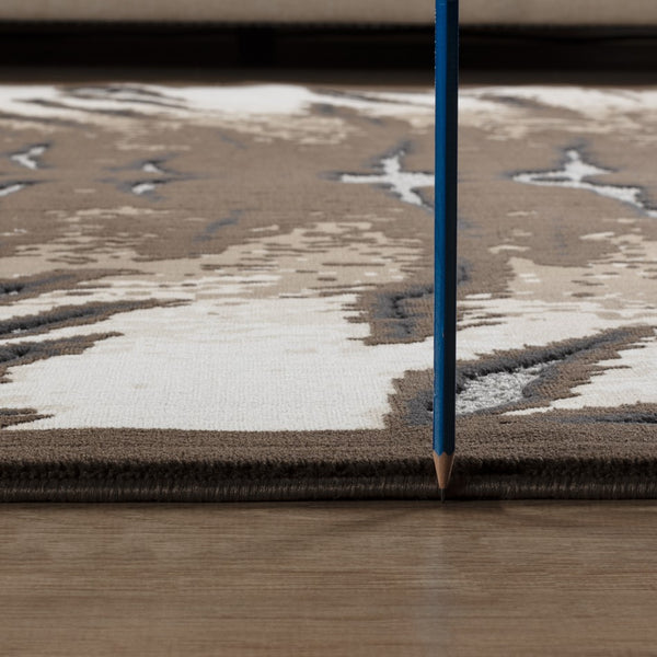 English Elm Hide Brown 7'10" X 10'3" Soft Stain-Resistant Area Rug - Durable, Kid & Pet-Friendly For High Traffic B186P316844