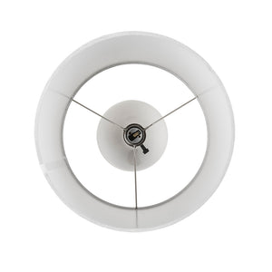 JLA Home 510 Design - 2-Tone Ceramic Table Lamp Set with Sculptural Teardrop Bases, Linen Shades, LED Bulbs, 2-Year Warranty White/Silver 5DS153-0048