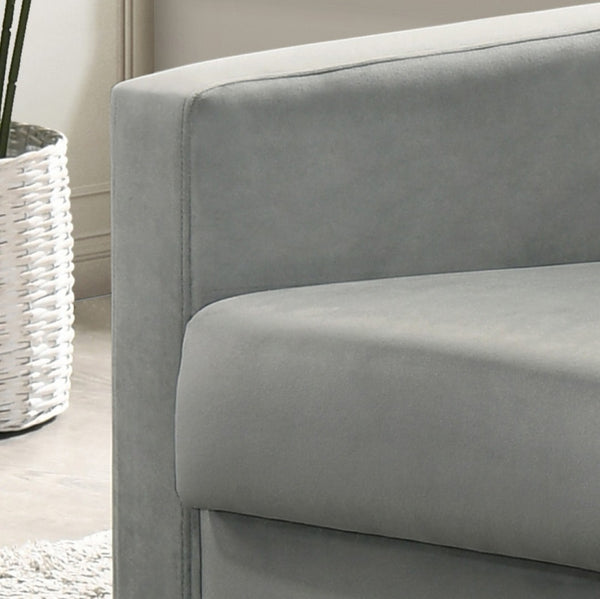 English Elm Hale Tufted Green Velvet Armchair Square Arms Mid-century Modern Living Room Seat B06178631