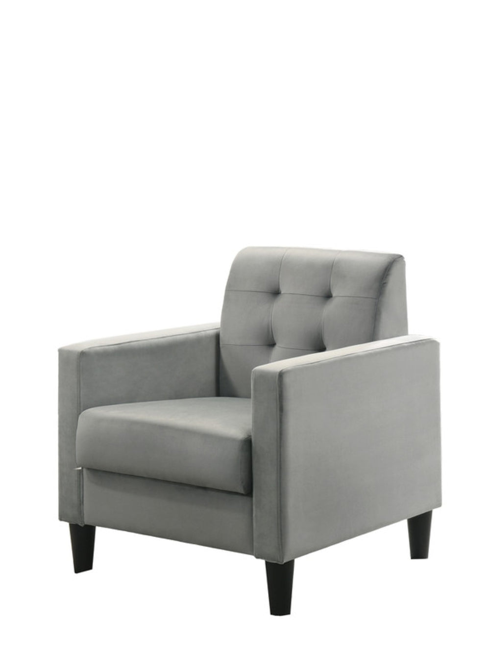English Elm Hale Tufted Green Velvet Armchair Square Arms Mid-century Modern Living Room Seat B06178631