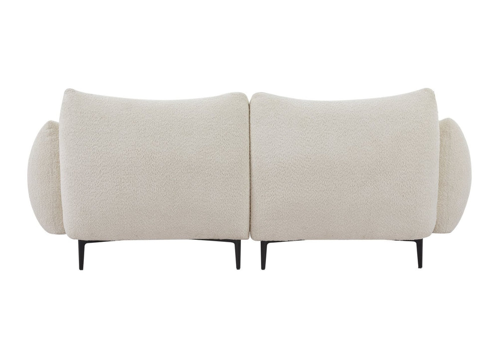 English Elm Oversized Sherpa Loveseat Sofa - Plush 2-Seater With Metal Legs & Pillows For Modern Living Spaces W542S00052-GIGA