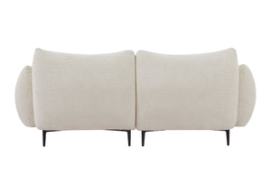 English Elm Oversized Sherpa Loveseat Sofa - Plush 2-Seater With Metal Legs & Pillows For Modern Living Spaces W542S00052-GIGA