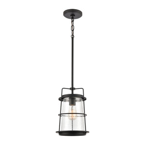 Kennington 8'' Wide 1-Light Mini Pendant - Black 89034/1 Elk Lighting