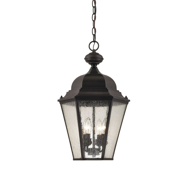 Thomas Lighting Cotswold Four Light Outdoor Pendant Lantern with Glass Panels and Bronze Finish 8903EH/75