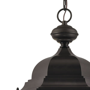 Thomas Lighting Cotswold Four Light Outdoor Pendant Lantern with Glass Panels and Bronze Finish 8903EH/75