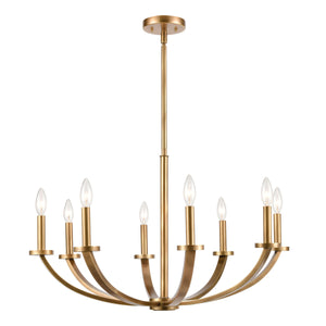 Erindale 30'' Wide 8-Light Chandelier - Natural Brass 89047/8 Elk Lighting