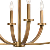 Erindale 36'' Wide 6-Light Linear Chandelier - Natural Brass 89048/6 Elk Lighting