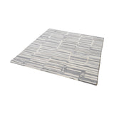 Slate Handtufted Wool Rug In Grey And White